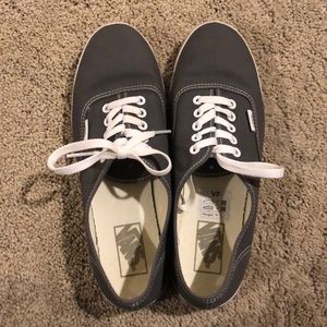 Gray low top, lace up vans